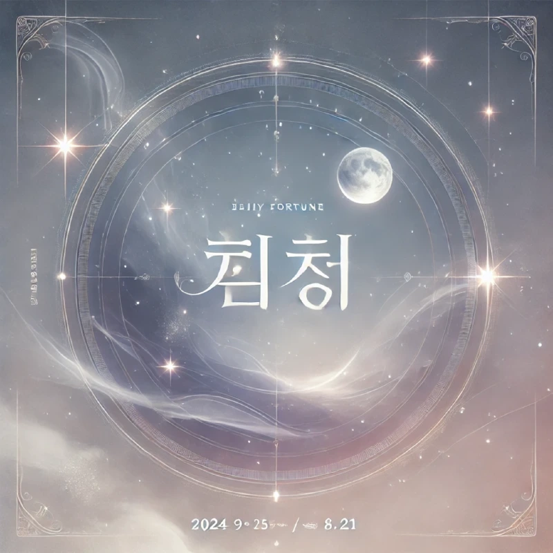 [오늘의 운세] 2024년 9월 25일 수요일 (음력 8월 21일)